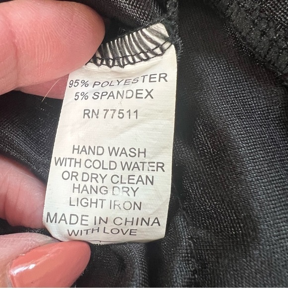 SECOND SKIN NYC Black Floral Sleeveless Asymmetrical Midi Dress Size M - Picture 16 of 16